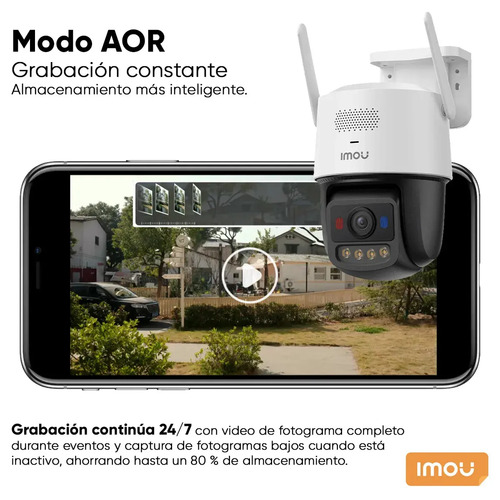 Kit cámara WiFi PT IMOU IPC-U7LN-6V0NE, visión nocturna A color hasta 30 m