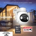 Kit 2 cámaras WiFi PT IMOU IPC-GS7EN-3M0WE, largo 11 cm, altura 12 cm