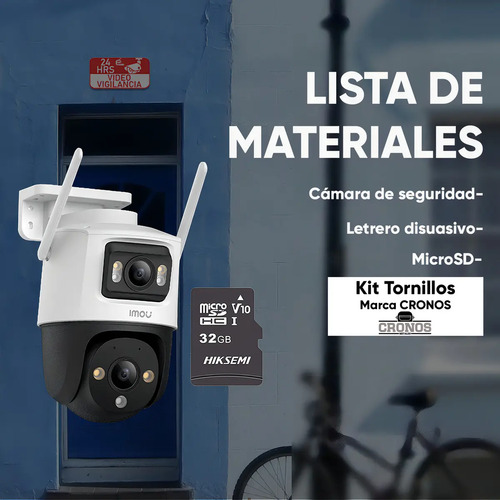 Kit Cámara PT WiFi IMOU IPC-S7XN-8M0WED-PLUS-32, conectividad Wi-Fi