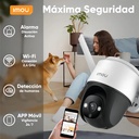 Cámara IP PT IMOU IPC-S42FN, profundidad 12.17 cm, material externo Metal/Plástico