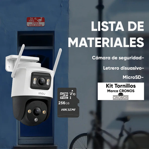 Cámara Wi-Fi PT dual IMOU IPC-S7XN-8M0WED, profundidad 12.498 cm