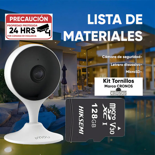 Cámara Wi-Fi interior IMOU C22EN-PLUS-128, resolución 2 MP (1080p) a 30 fps