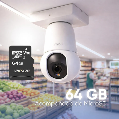 Kit 2 cámaras foco E27 IMOU IPC-K6C-5H1WEB, almacenamiento ranura microSD hasta 512 GB