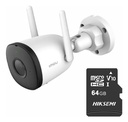 IMOU Camara Bullet Wifi de 4 Megapixeles F42N-PLUS-64 Con MicroSD 64gb y Letrero disuasivo H.265 Detección de Humanos 2.8 mm Microfono Integrado IP67 IR 30M Notificaciones de Alarmas F42N Compatible con Almacenamiento en la Nube