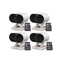 Kit cronos 4 cámaras Imou Ip Wifi 2mp C22FN-C Audio Bidireccional Detección De Humanos visión nocturna notificaciones instantáneas certificación IP65  + 4 Microsd 128 gb + Accesorios - Kit CCTV