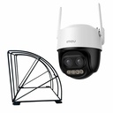 Kit Cronos 1 Cámara de Seguridad Imou Cruiser Z IPC-S7DN-5M0WEZ 5MP Dual Wifi + Protección Antivandalica - Visión Nocturna Color 56Mts Zoom12X / Audio Bidireccional Detección Humana/Vehículos y Almacenamiento SD/Nube – Circuito Cerrado