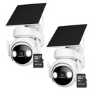 Kit Cronos 2 Cámaras Seguridad Exterior Imou Cell PT 4G con Panel Solar 3MP + 64GB MicroSD | IP66 360 Pan Tilt Visión Nocturna Color Audio Bidireccional Detección Humana Alarma Activa MicroSD Nube CCTV