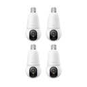 Kit cronos 4 cámaras IMOU BulbCam 3 Megapixeles IPC-K6C-3H1WEB Modo privacidad Detección de humanos & Vehículos Audio bidireccional video a color 24/7+ accesorios - KIt CCTV