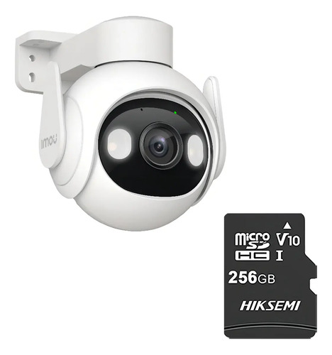 IMOU Cámara Cruiser IP WiFi 2mp CV-1686-PLUS-256 5 Mp Con MicroSD 256GB Y Letrero disuasivo Sirena Integrada Led de Alta Potencia Microfono Integrado Audio Bidereccional Detección de Humanos IR 30M IP66 CV-1686 Disuasión activa