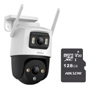 Imou Cámara de seguridad Cruiser 8MP IPC-S7XN-8M0WED-PLUS-128 Con MicroSD 128GB Doble Lente FULLCOLOR Imou Sense Alta definición Audio Doble Vía Detección de humanos 8M0WED Protección Exterior IP66