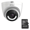 IMOU CámaraTurret IP WiFi 2mp T26EN-PLUS-256 Con MicroSD 256GB Y Letrero disuasivo Sirena Integrada Led de Alta Potencia Microfono Integrado Audio Bidereccional Detección de Humanos IR 30M IP67 T26EN Disuasión activa