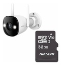 Imou & cronos Cámara de seguridad IPC-K3DN-5H0WF-p32 + MicroSD 32GB IP Bullet WiFi 5MP con micrófono fullcolor detección de humanos IR 30m protección IP67 Foco incorporado 5H0WF cctv Notificaciones