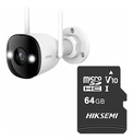 Imou & cronos Cámara de seguridad IPC-K3DN-5H0WF-p64 + MicroSD 64GB IP Bullet WiFi 5MP con micrófono fullcolor detección de humanos IR 30m protección IP67 Foco incorporado 5H0WF cctv Notificaciones
