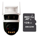 Kit cronos cámara de seguridad IMOU IPC-S7UN-11M0WED Cruiser Triple lente 11MP IP PT Wifi full Color Disuasión Activa Audio Bidireccional imou sense+ MicroSD 128GB+ accesorios kit IPC-11MOWED-128 CCTV