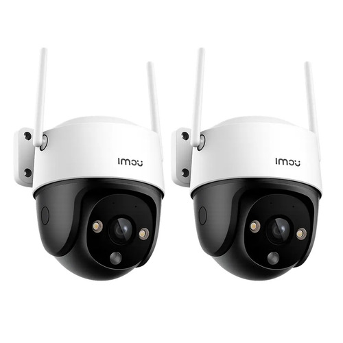 Kit Cronos 2 Cámaras de Seguridad Exterior Imou DK7 3MP Wi-Fi 6 IP66 360° Pan/Tilt Visión Nocturna Color 24/7 Audio Bidireccional Detección Humana Smart Tracking Alarma Activa + Almacenamiento SD/Nube – CCTV