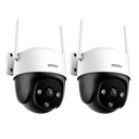 Kit Cronos 2 Cámaras de Seguridad Exterior Imou DK7 3MP Wi-Fi 6 IP66 360° Pan/Tilt Visión Nocturna Color 24/7 Audio Bidireccional Detección Humana Smart Tracking Alarma Activa + Almacenamiento SD/Nube – CCTV