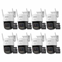 Kit Cronos 8 Cámara de Seguridad Imou IPC-U7LN-6V0NE Titan Pro 6MP + Almacenamiento MicroSD 128GB - Visión Nocturna Color 30Mts WiFi Doble Banda Audio Bidireccional Detección Humana y Vehículos / Alarma Luces Rojas y Azul Sirena 125dB – Circuito Cerrado 