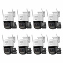 Kit Cronos 8 Cámara de Seguridad Imou IPC-U7LN-6V0NE Titan Pro 6MP + Almacenamiento MicroSD 64GB - Visión Nocturna Color 30Mts WiFi Doble Banda Audio Bidireccional Detección Humana y Vehículos / Alarma Luces Rojas y Azul Sirena 125dB – Circuito Cerrado