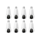 Kit cronos 8 cámaras IMOU BulbCam 3 Megapixeles IPC-K6C-3H1WEB Modo privacidad Detección de humanos & Vehículos Audio bidireccional video a color 24/7+ accesorios - KIt CCTV