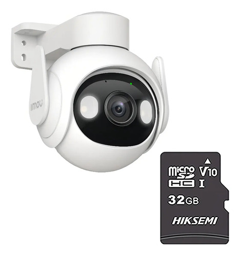 IMOU Cámara Cruiser IP WiFi 2mp CV-1686-PLUS-32 5 Mp Con MicroSD 32GB Y Letrero disuasivo Sirena Integrada Led de Alta Potencia Microfono Integrado Audio Bidereccional Detección de Humanos IR 30M IP66 CV-1686 Disuasión activa