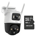 Imou Cámara de seguridad Cruiser 8MP IPC-S7XN-8M0WED-PLUS-64 Con MicroSD 64GB Doble Lente FULLCOLOR Imou Sense Alta definición Audio Doble Vía Detección de humanos 8M0WED Protección Exterior IP66