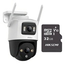 Imou Cámara de seguridad Cruiser 6MP IPC-S7XN-6M0WED-PLUS-32 Con MicroSD 32GB Doble Lente FULLCOLOR Imou Sense Alta definición Audio Doble Vía Detección de humanos 6M0WED Protección Exterior IP66