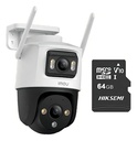 Imou Cámara de seguridad Cruiser 6MP IPC-S7XN-6M0WED-PLUS-64 Con MicroSD 64GB Doble Lente FULLCOLOR Imou Sense Alta definición Audio Doble Vía Detección de humanos 6M0WED Protección Exterior IP66