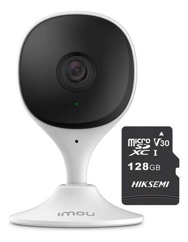 IMOU Cámara IP Wifi 2Mp C22EN-PLUS-128 Con MicroSD 128gb y Letrero disuasivo Audio Bidireccional nteligencia Artificial Detección de Humanos 2.8mm Sirena y Micrófono Integrados IR 10m C22EN Alarma de Ruido Anormal