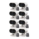 Kit cronos 8 cámaras Imou Ip Wifi 2mp C22FN-C Audio Bidireccional Detección De Humanos visión nocturna notificaciones instantáneas certificación IP65  + 8 Microsd 128 gb + Accesorios - Kit CCTV