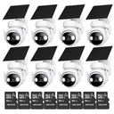 Kit Cronos 8 Cámaras Seguridad Exterior Imou Cell PT 4G con Panel Solar 3MP + 64GB MicroSD | IP66 360 Pan Tilt Visión Nocturna Color Audio Bidireccional Detección Humana Alarma Activa MicroSD Nube CCTV