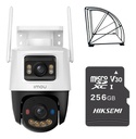 imou Cámara de seguridad IP PT IPC-S7XFN-8U0WED wifi cruiser dual 8MP fullcolor audio bidireccional alarma AUTO TRACKING + MicroSD 256GB + protección metálica + accesorios kit CCTV IPC-S7XFN-PLUS-256