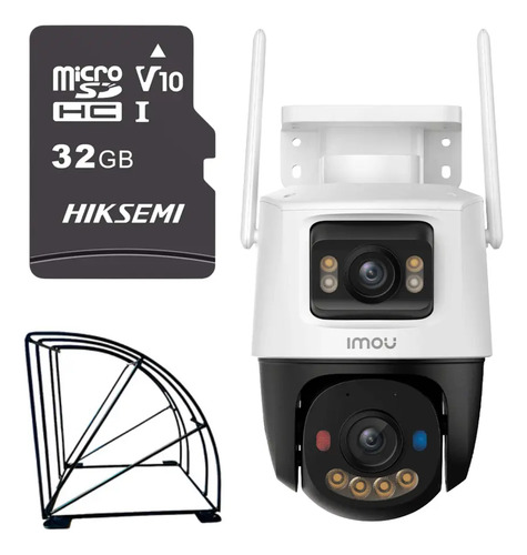 imou Cámara de seguridad IP PT IPC-S7XFN-8U0WED wifi cruiser dual 8MP fullcolor audio bidireccional alarma AUTO TRACKING + MicroSD 32GB + protección metálica + accesorios kit CCTV IPC-S7XFN-PLUS-32