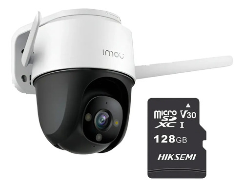 Imou Cámara IP PT Wifi 2 Mp S22FN-PLUS-128 Con MicroSD 128gb y Letrero disuasivo Full Color Audio 2 Vías 30M de Visión Nocturna 3.6mm Sirena y Luz Blanca H.265 Detección de Humanos Auto tracking S22FN Onvif