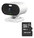 Imou Cámara IP WIFI 2MP C22FN-PLUS-64 Con MicroSD 64gb y Letrero disuasivo 2.8 mm IR 20m IP67 H.265 audio bidireccional C22FN detección de humanos