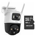 Imou & cronos Cámara de seguridad IPC-S7XN-10M0WED-P64 wifi IP PT Cruiser dual 10 MP (5+5) + MicroSD 64GB Audio Bidireccional Full Color Seguimiento Automático imou sense cctv S7XN Protección IP66