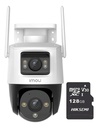 Imou & cronos Cámara de seguridad IPC-S7XN-10M0WED-P128 wifi IP PT Cruiser dual 10 MP (5+5) + MicroSD 128GB Audio Bidireccional Full Color Seguimiento Automático imou sense cctv S7XN Protección IP66