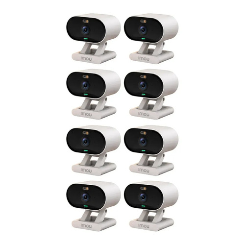 kit cronos 8 cámaras de seguridad Imou Ip Wifi 2mp C22FN-C Audio Bidireccional Detección De Humanos visión nocturna notificaciones instantáneas certificación IP65 + accesorios - Kit cctv