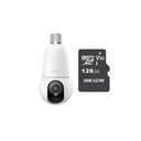 Kit cronos cámara IMOU BulbCam 5 Megapixeles IPC-K6C-5H1WEB Modo privacidad Detección y seguimiento de humanos & Vehículos Audio bidireccional video a color 24/7 + MIcrosd 128Gb + accesorios