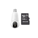 Kit cronos cámara IMOU BulbCam 3 Megapixeles IPC-K6C-3H1WEB Modo privacidad Detección y seguimiento de humanos & Vehículos Audio bidireccional video a color 24/7 + MIcrosd 128Gb + accesorios