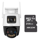 Kit cronos cámara de seguridad imou IP PT IPC-S7XFN-8U0WED wifi cruiser dual 8MP Imagen a color 24/7 audio bidireccional alarma AUTO TRACKING + microsd 256GB + accesorios kit CCTV IPC-S7XFN-PLUS-256