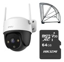 Kit Cronos Cámara Imou PTZ Wifi IPC-S41FEN 2MP + Estructura Metalica + MicroSD 64gb - Kit CCTV S41FEN-PROTEC-64 Cámara Full Color con Microfono y Altavoz Incorporado Seguimiento Inteligente