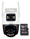 Kit cronos cámara de seguridad imou IP PT IPC-S7XFN-8U0WED wifi cruiser dual 8MP Imagen a color 24/7 audio bidireccional alarma AUTO TRACKING + microsd 128GB + accesorios kit CCTV IPC-S7XFN-PLUS-128