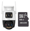 Kit cronos cámara de seguridad imou IP PT IPC-S7XFN-8U0WED wifi cruiser dual 8MP Imagen a color 24/7 audio bidireccional alarma AUTO TRACKING + microsd 32GB + accesorios kit CCTV IPC-S7XFN-PLUS-32