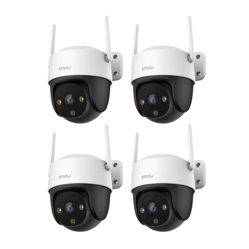 Kit Videovigilancia Cronos 4 Cámaras IMOU S41FEN ip rotación 355° audio bidireccional imagen a color 24/7 interiores/exteriores seguimiento inteligente + 4 MicroSD 32GB + Accesorios - Kit CCTV