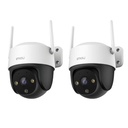 Kit Videovigilancia Cronos 2 Cámaras IMOU S41FEN ip rotación 355° audio bidireccional imagen a color 24/7 interiores/exteriores seguimiento inteligente + 2 MicroSD 64GB + Accesorios - Kit CCTV