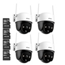Kit Cronos 4 Cámaras de Seguridad Exterior Imou DK7 3MP Wi-Fi 6 + Microsd 128GB - IP66 360° Pan/Tilt Visión Nocturna Color 24/7 Audio Bidireccional Detección Humana Smart Tracking Alarma Activa – CCTV