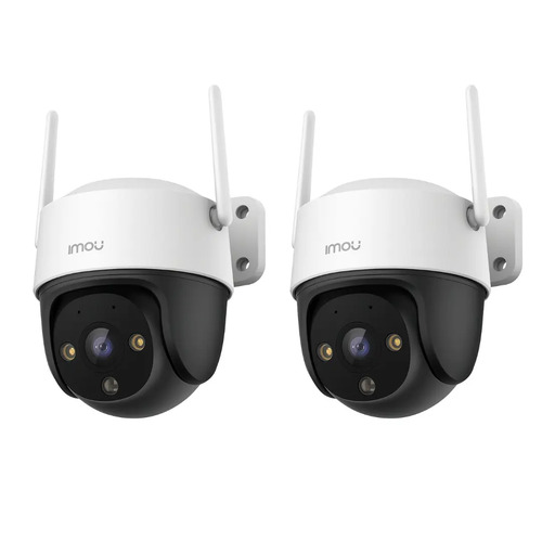 Kit Videovigilancia Cronos 2 Cámaras IMOU S41FEN ip rotación 355° audio bidireccional imagen a color 24/7 interiores/exteriores seguimiento inteligente + 2 MicroSD 256GB + Accesorios - Kit CCTV