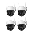 Kit Videovigilancia Cronos 4 Cámaras IMOU S41FEN ip rotación 355° audio bidireccional imagen a color 24/7 interiores/exteriores seguimiento inteligente + 4 MicroSD 256GB + Accesorios - Kit CCTV