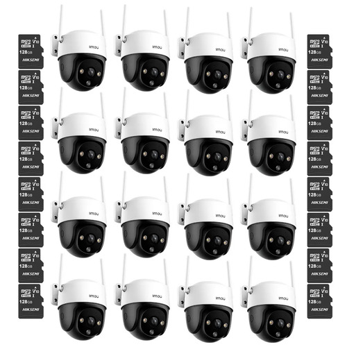 Kit Cronos 16 Cámaras de Seguridad Exterior Imou DK7 3MP Wi-Fi 6 + Microsd 128GB - IP66 360° Pan/Tilt Visión Nocturna Color 24/7 Audio Bidireccional Detección Humana Smart Tracking Alarma Activa – CCTV