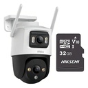 Imou Cámara de seguridad Cruiser 8MP IPC-S7XN-8M0WED-PLUS-32 Con MicroSD 32GB Doble Lente FULLCOLOR Imou Sense Alta definición Audio Doble Vía Detección de humanos 8M0WED Protección Exterior IP66